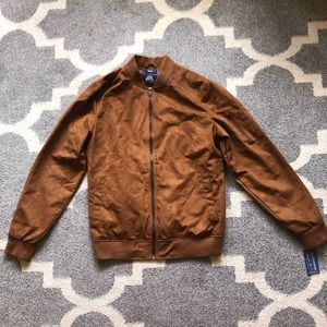 NWT American Rag Men's Faux Suede Bomber Jacket